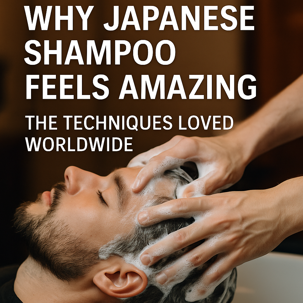 Japanese shampoo technique head massage relaxing barber